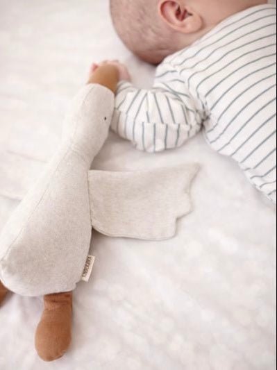 Gans aus Leinen – handgemacht & nachhaltig - Kindesglueck Kuscheltier