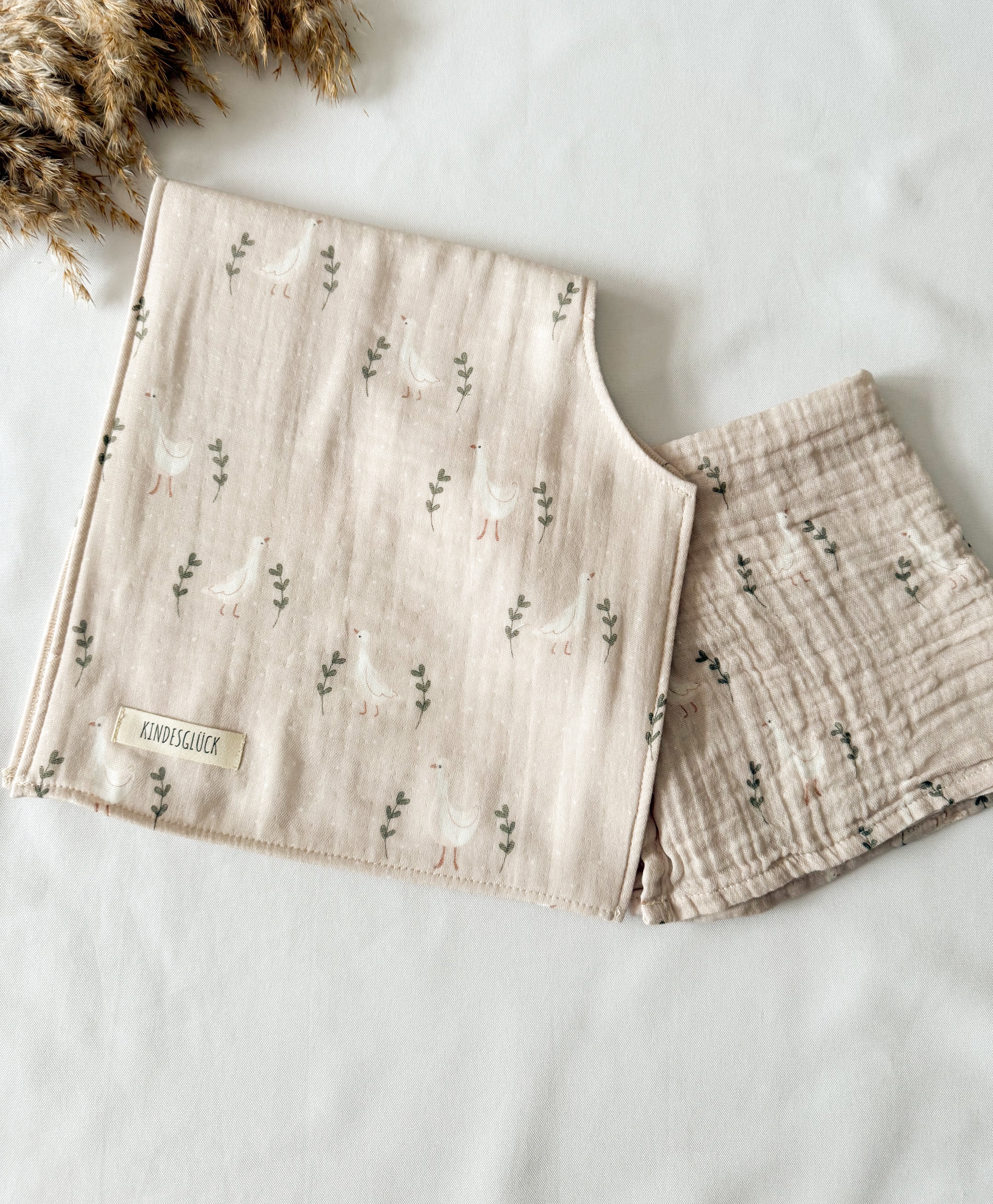 Gänschenliebe – Bäuerchen - Set aus Musselin (2 - teilig) - Kindesglueck