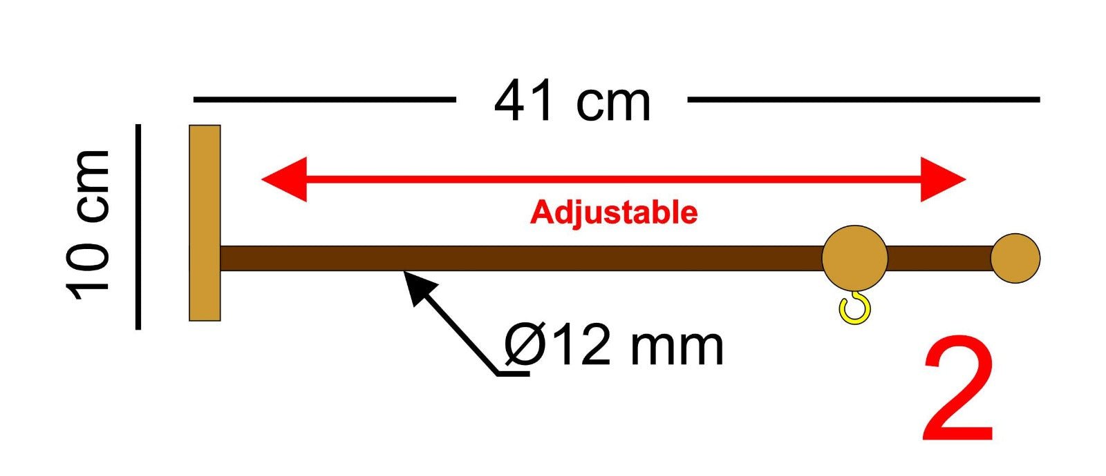 Mobile Wandhalterung aus Buchenholz - Kindesglueck Baby - Mobiles