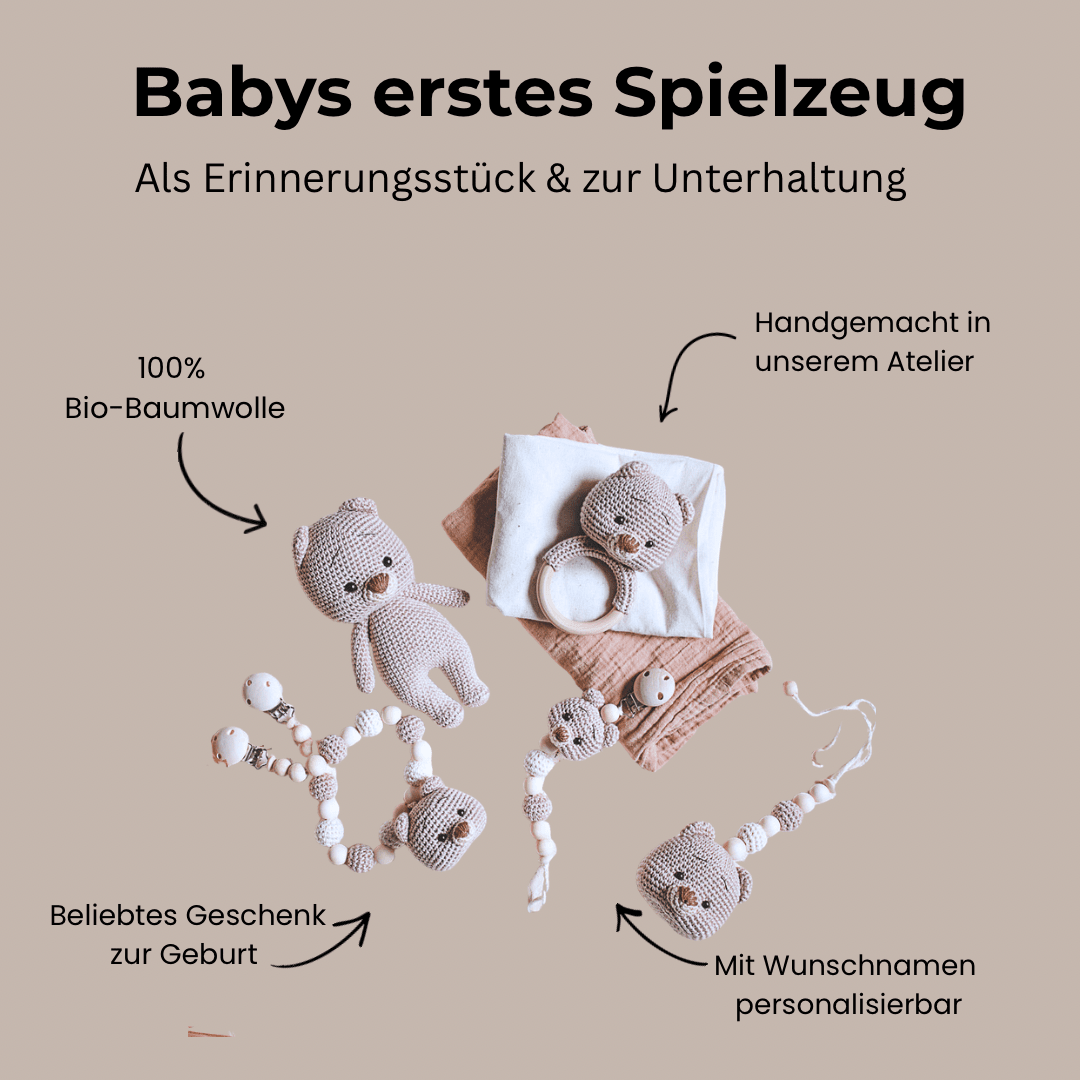 Neugeborenen - Set „Brown Bear“ - Kindesglueck Geschenksets für Babys