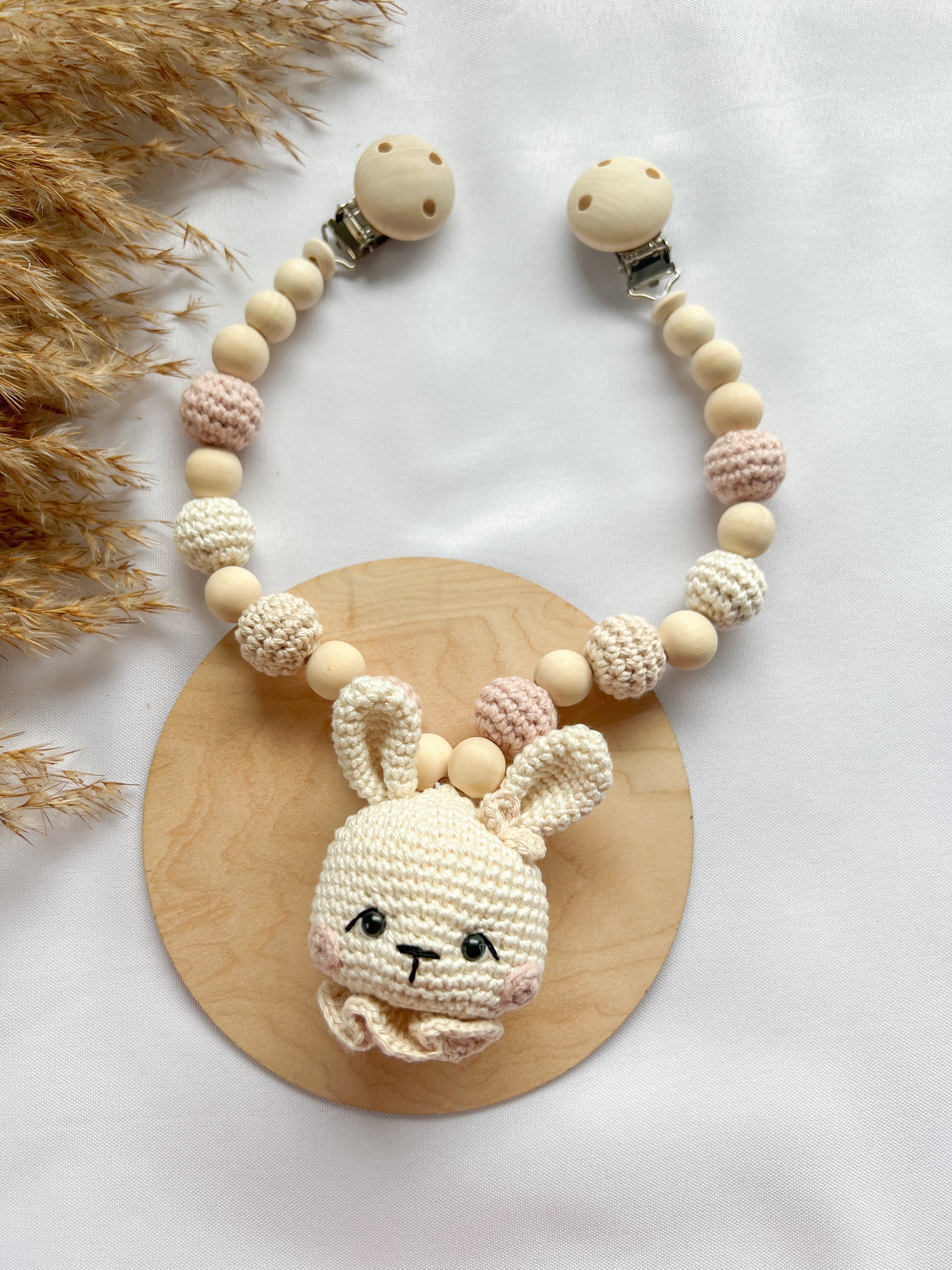 Neugeborenen - Set „Bunny“ in Beige und Pastellrosa - Kindesglueck Geschenksets für Babys