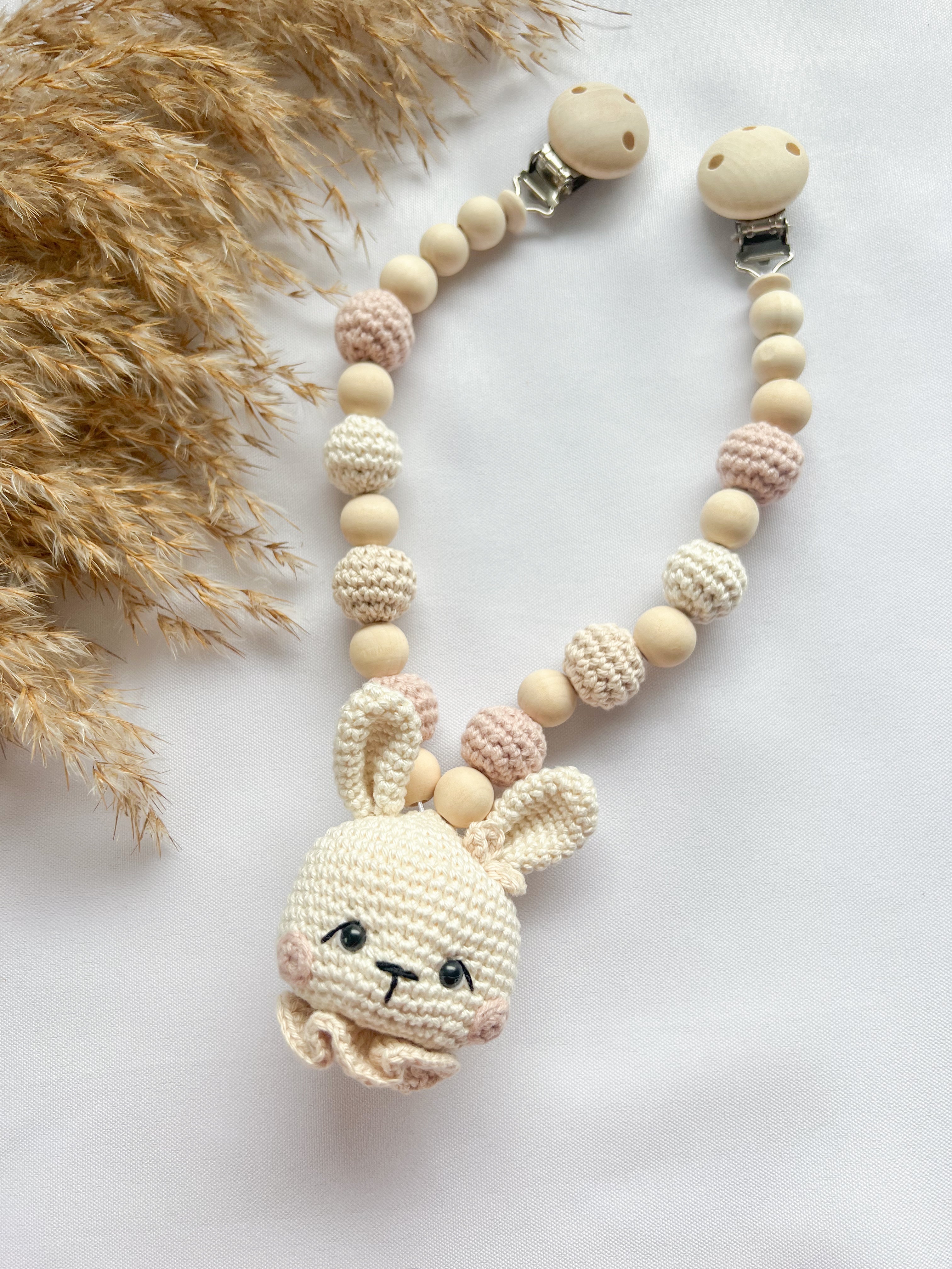 Neugeborenen - Set „Bunny“ in Beige und Pastellrosa - Kindesglueck Geschenksets für Babys