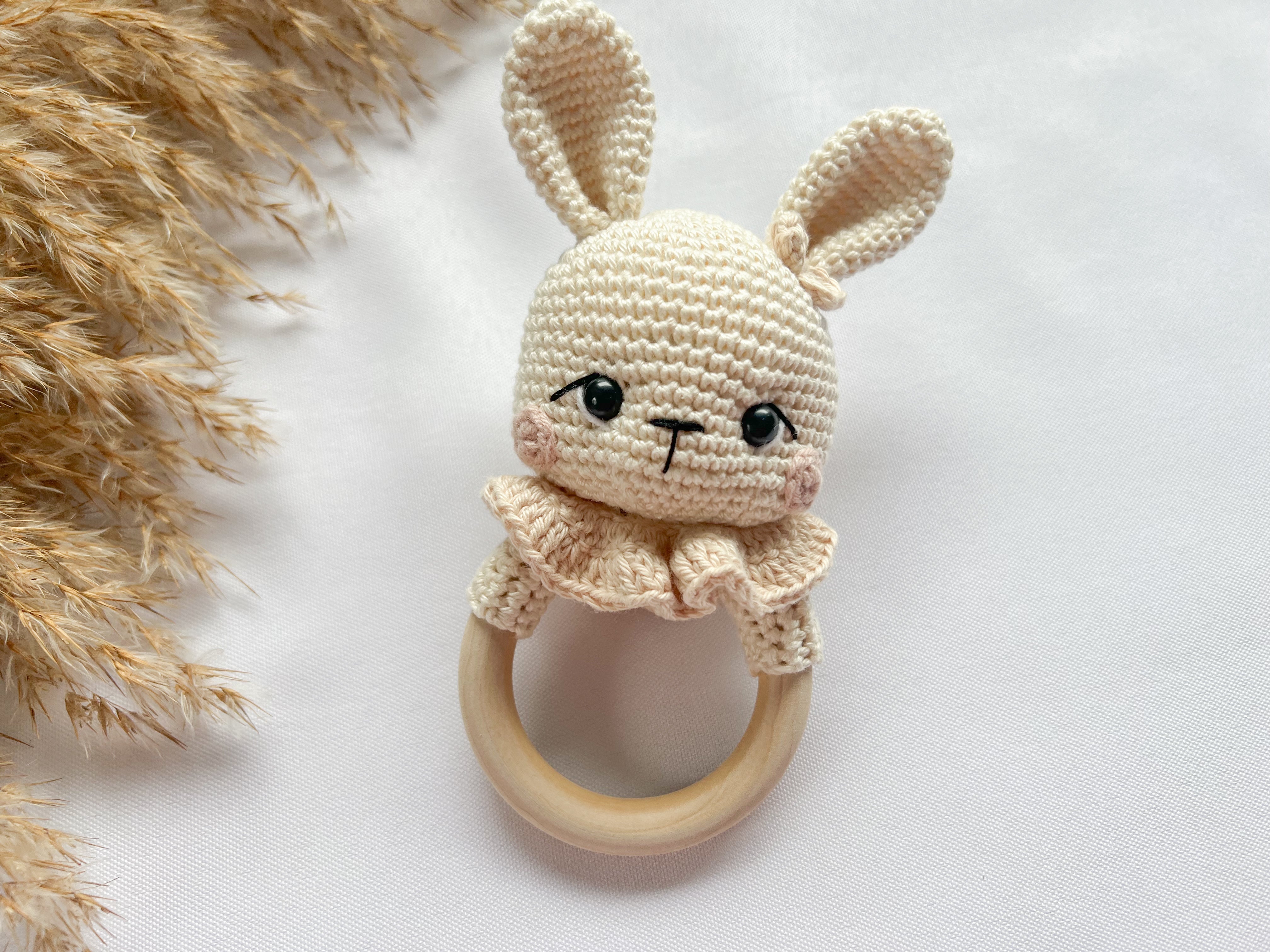Neugeborenen - Set „Bunny“ in Beige und Pastellrosa - Kindesglueck Geschenksets für Babys