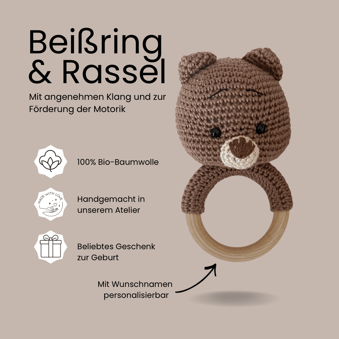 Neugeborenen - Set „Dark Bear“ - Kindesglueck Geschenksets für Babys