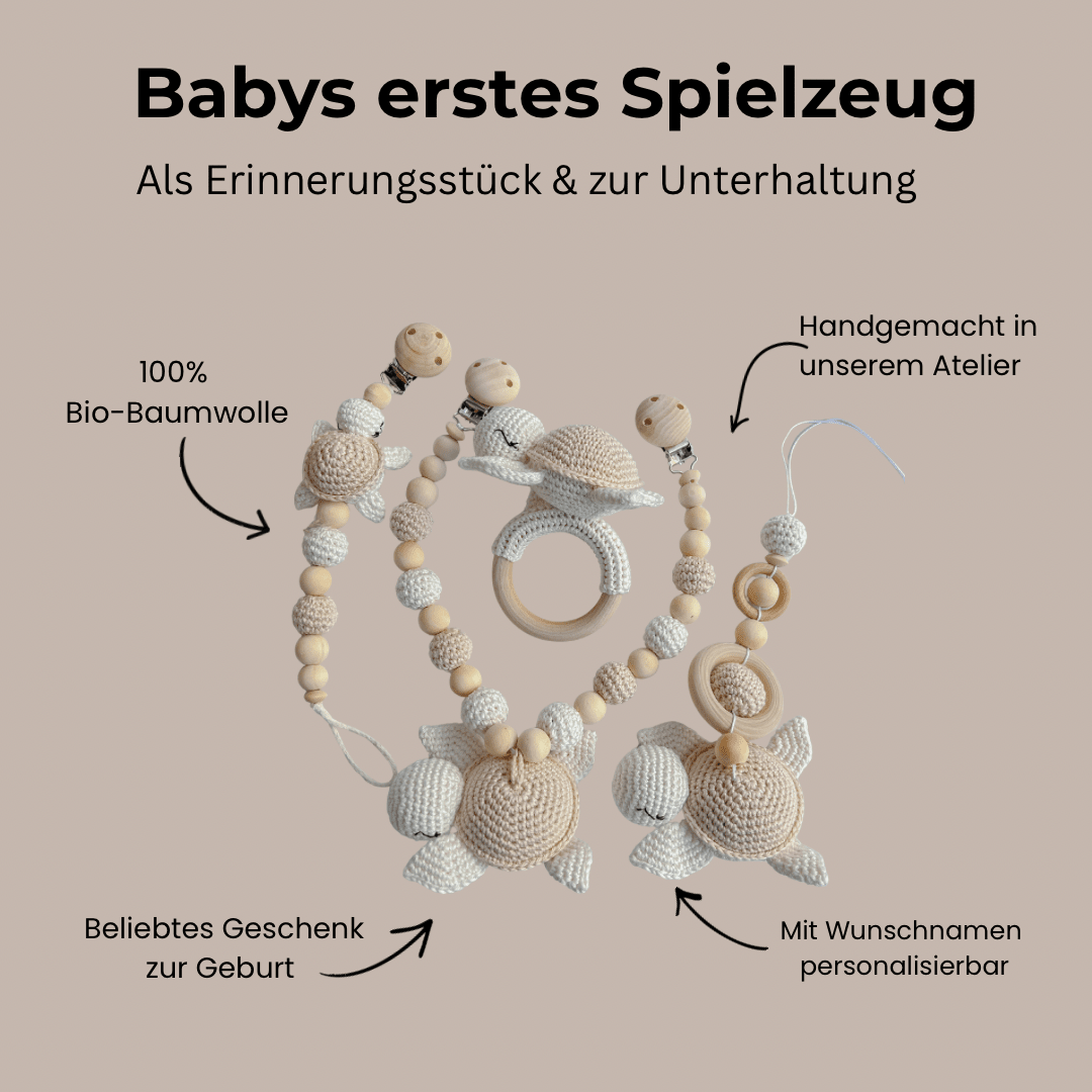 Set Schildkröte in beige - Kindesglueck Geschenksets für Babys