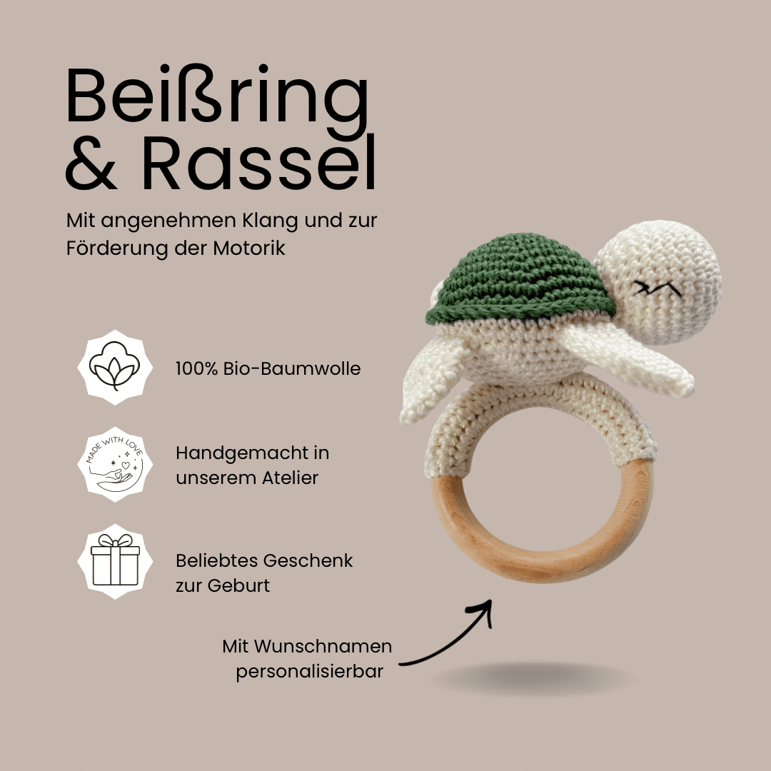 Set Schildkröte in Dunkelgrün - Kindesglueck Geschenksets für Babys