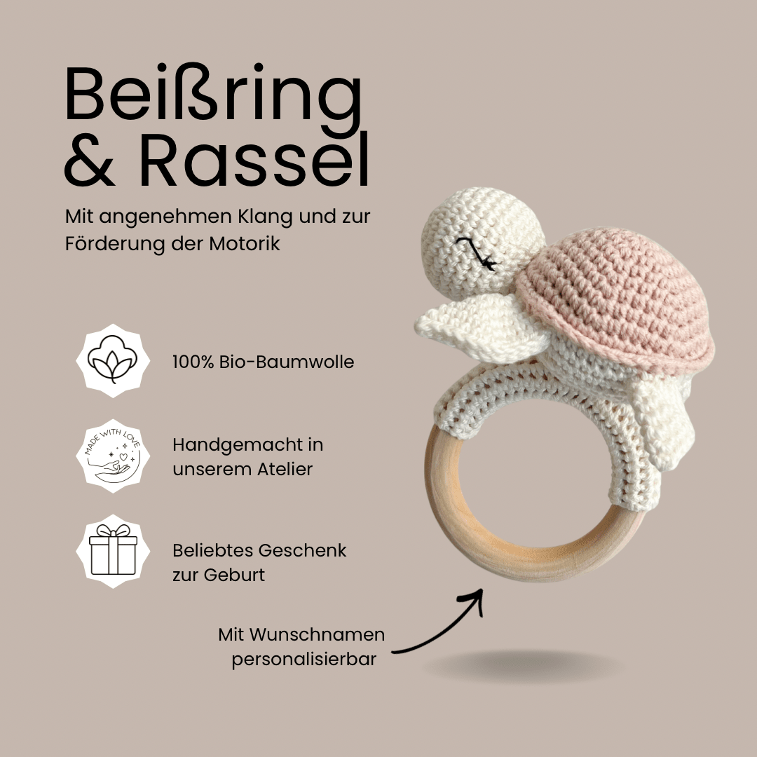 Set Schildkröte in zartem Rosa - Kindesglueck Geschenksets für Babys