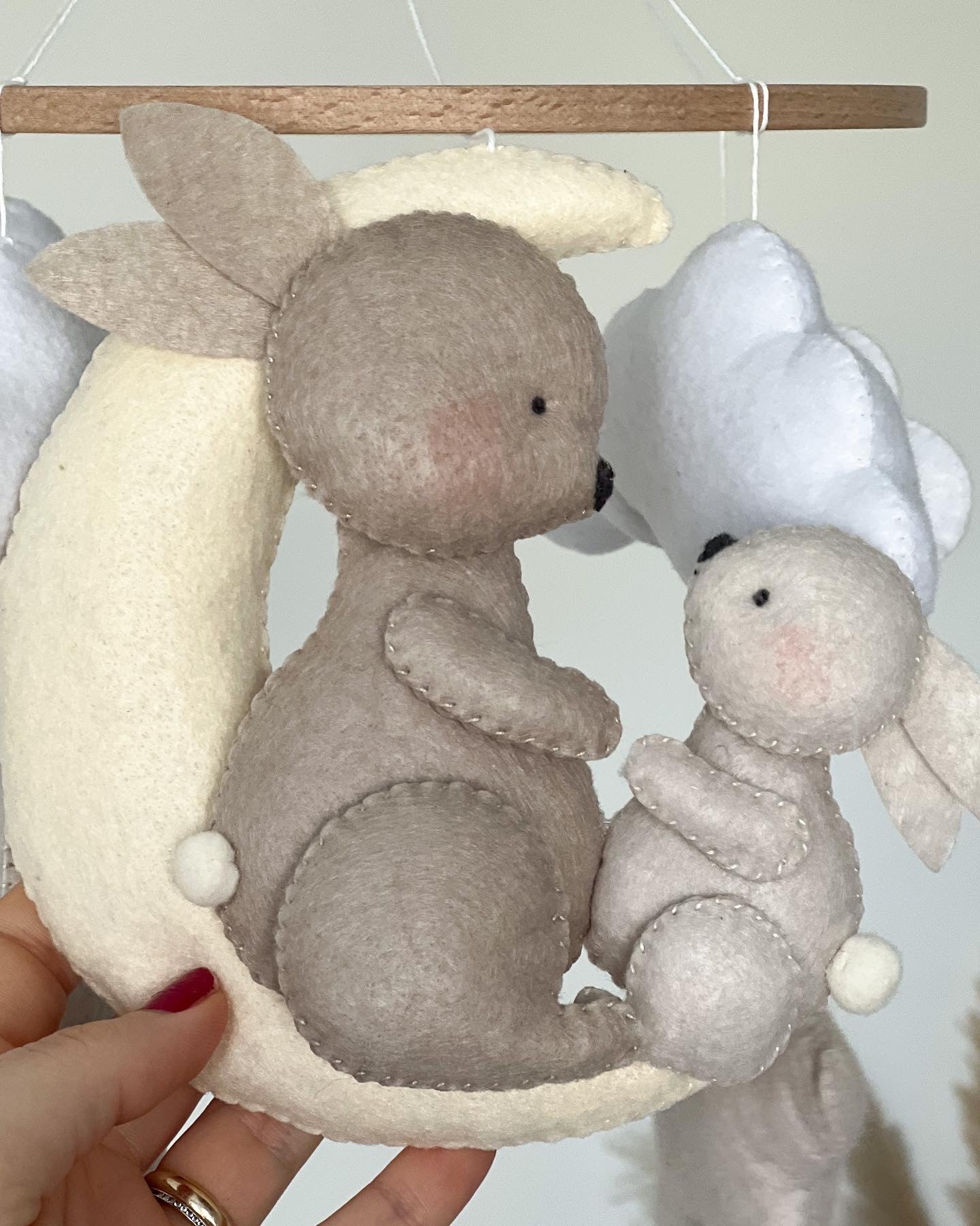 Mobile "Hasenmama und Baby" - Kindesglueck Baby - Mobiles