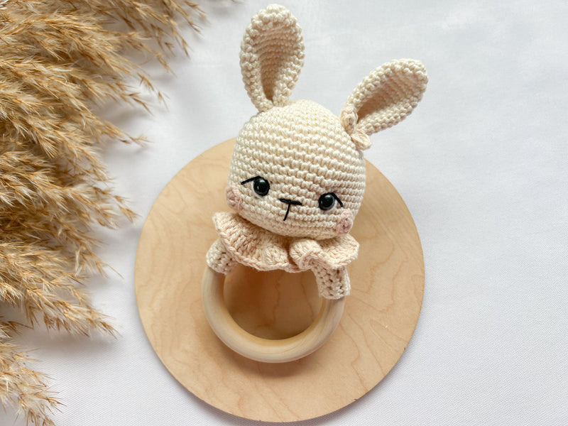 Neugeborenen-Set „Bunny“ in Beige und Pastellrosa