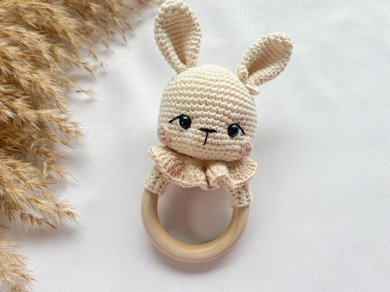 Neugeborenen-Set „Bunny“ in Beige und Pastellrosa