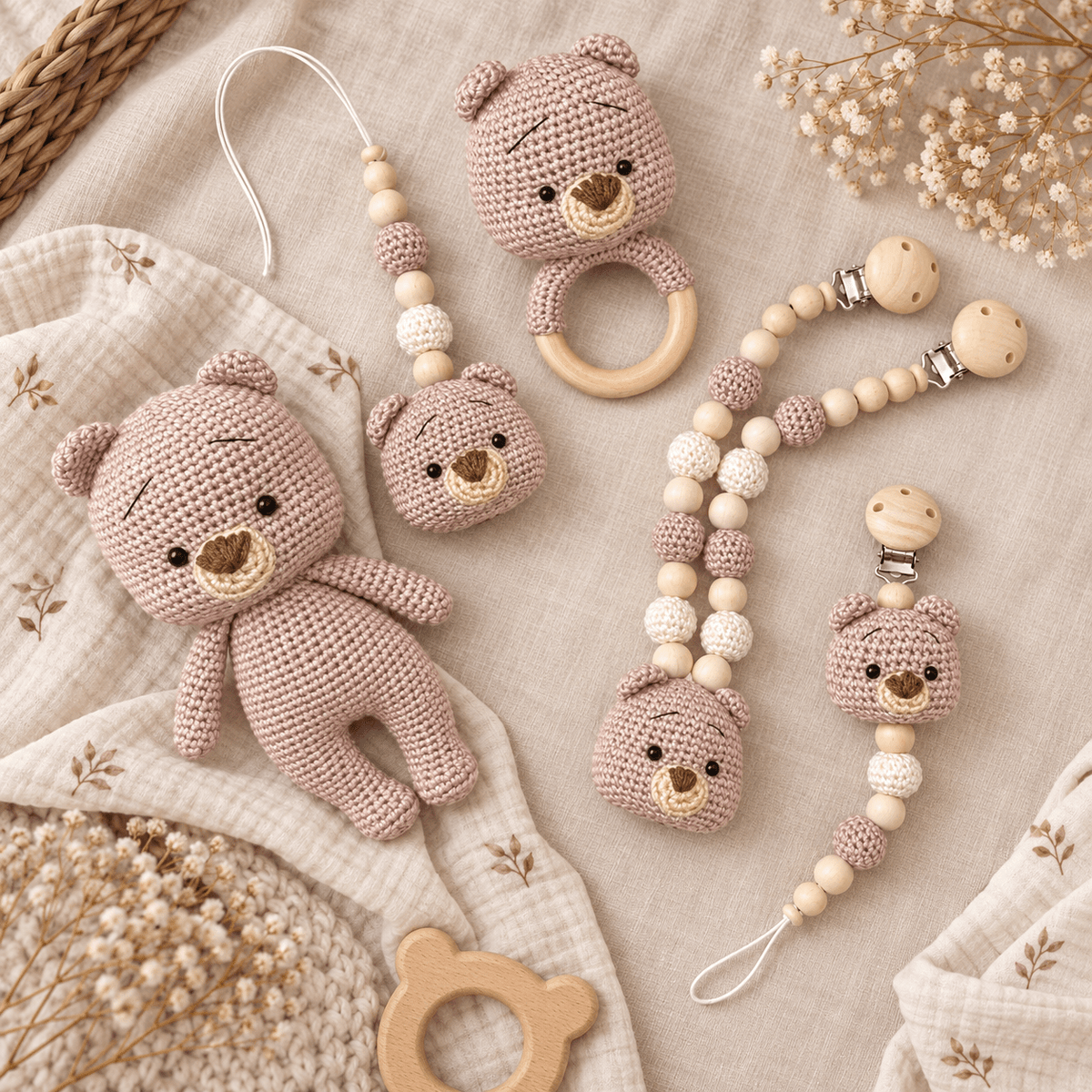 Neugeborenen-Set „Brown Bear“ - Kindesglueck Geschenksets für Babys
