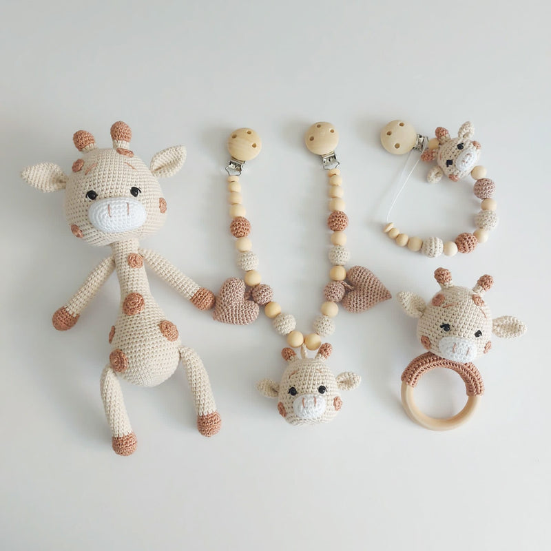 Neugeborenen - Set „little Giraffe“ hellbeige - Kindesglueck Geschenksets für Babys