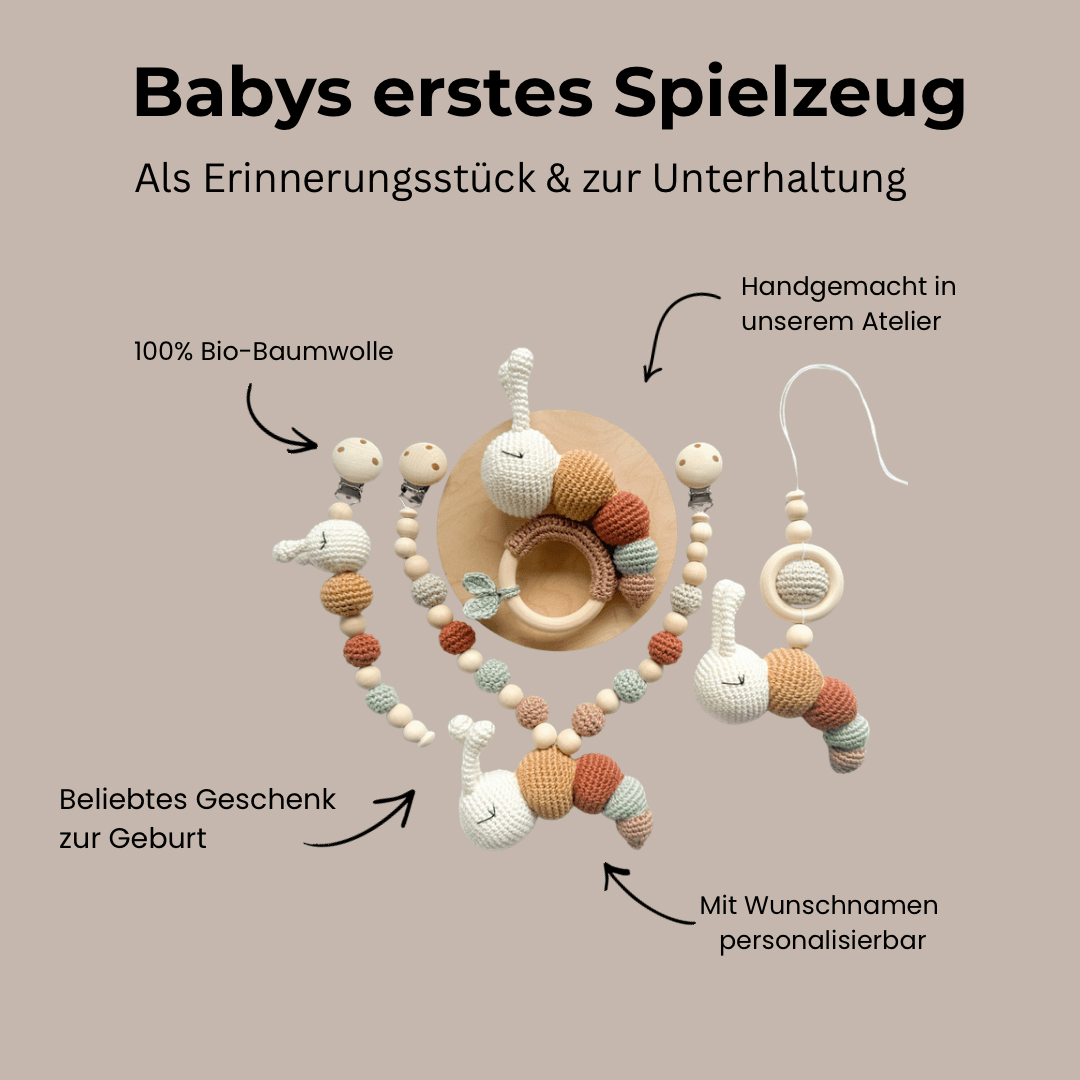 Neugeborenen - Set „Raupenzauber“ - Kindesglueck Geschenksets für Babys