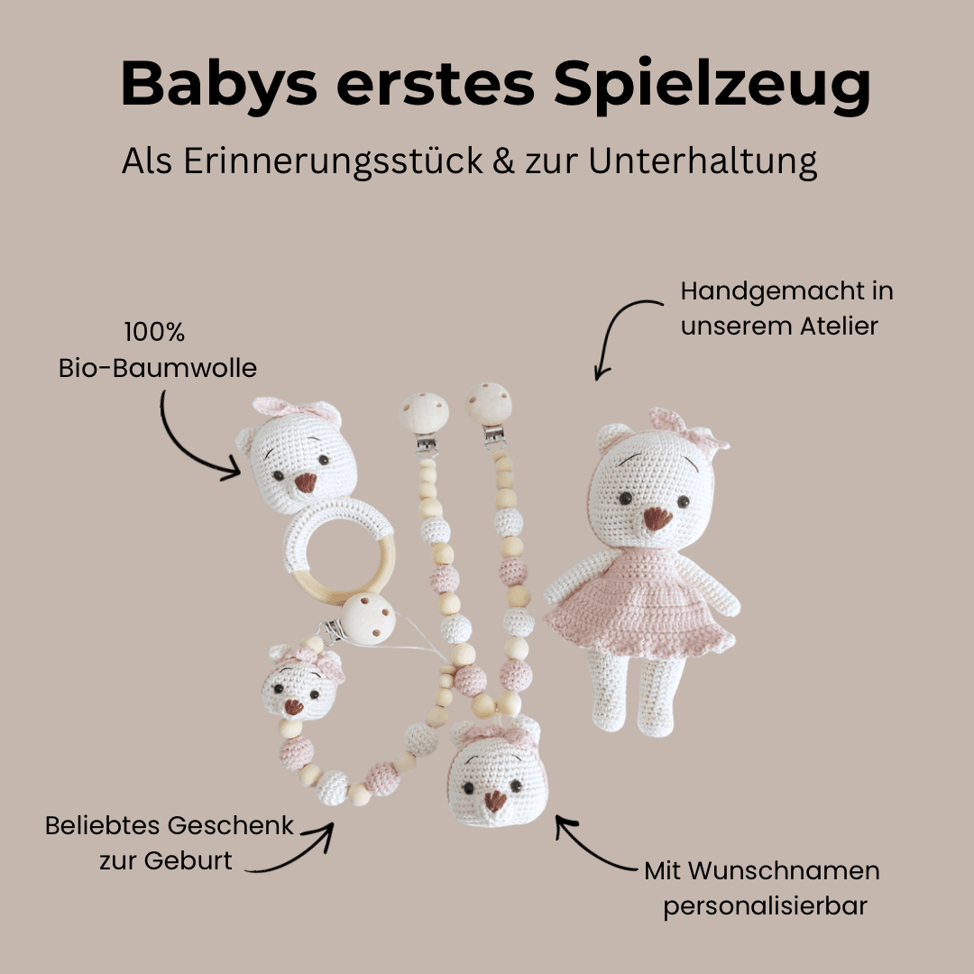 Newborn Set „Babygirl - Bär“ - Kindesglueck Geschenksets für Babys