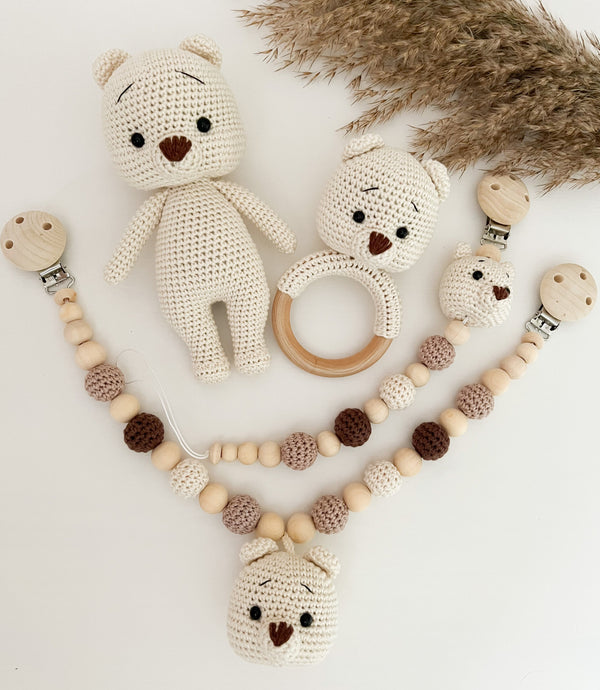 Newborn Set „white bear“ - Kindesglueck Geschenksets für Babys