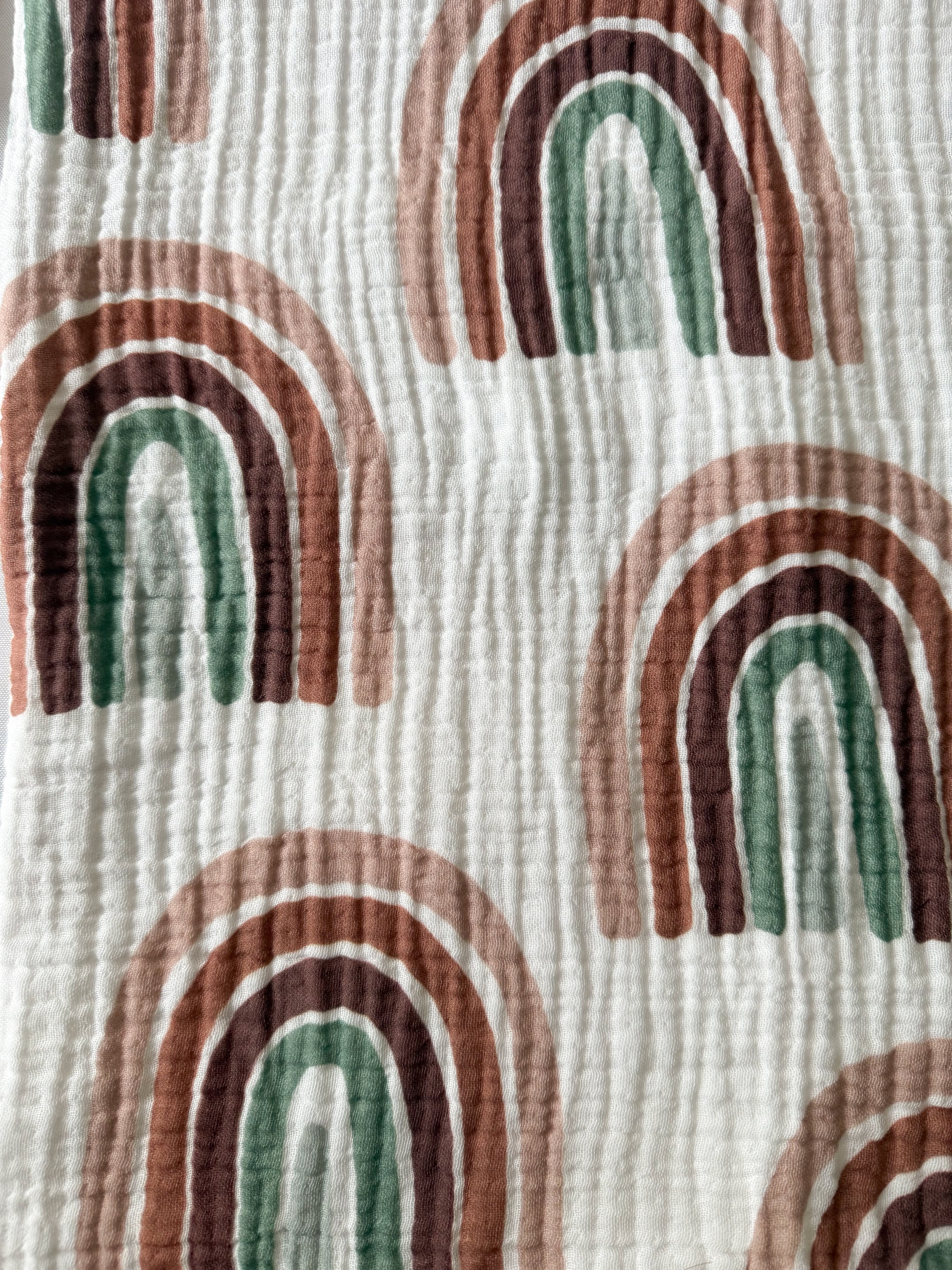Rainbow“ – Weiche Babydecke aus 100 % Baumwolle, 4 - lagiger Musselin, OEKO - TEX® - Kindesglueck Baby - Spucktücher