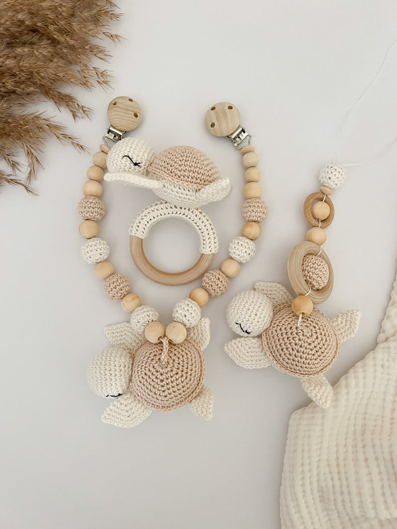 Set Schildkröte in beige - Kindesglueck Geschenksets für Babys