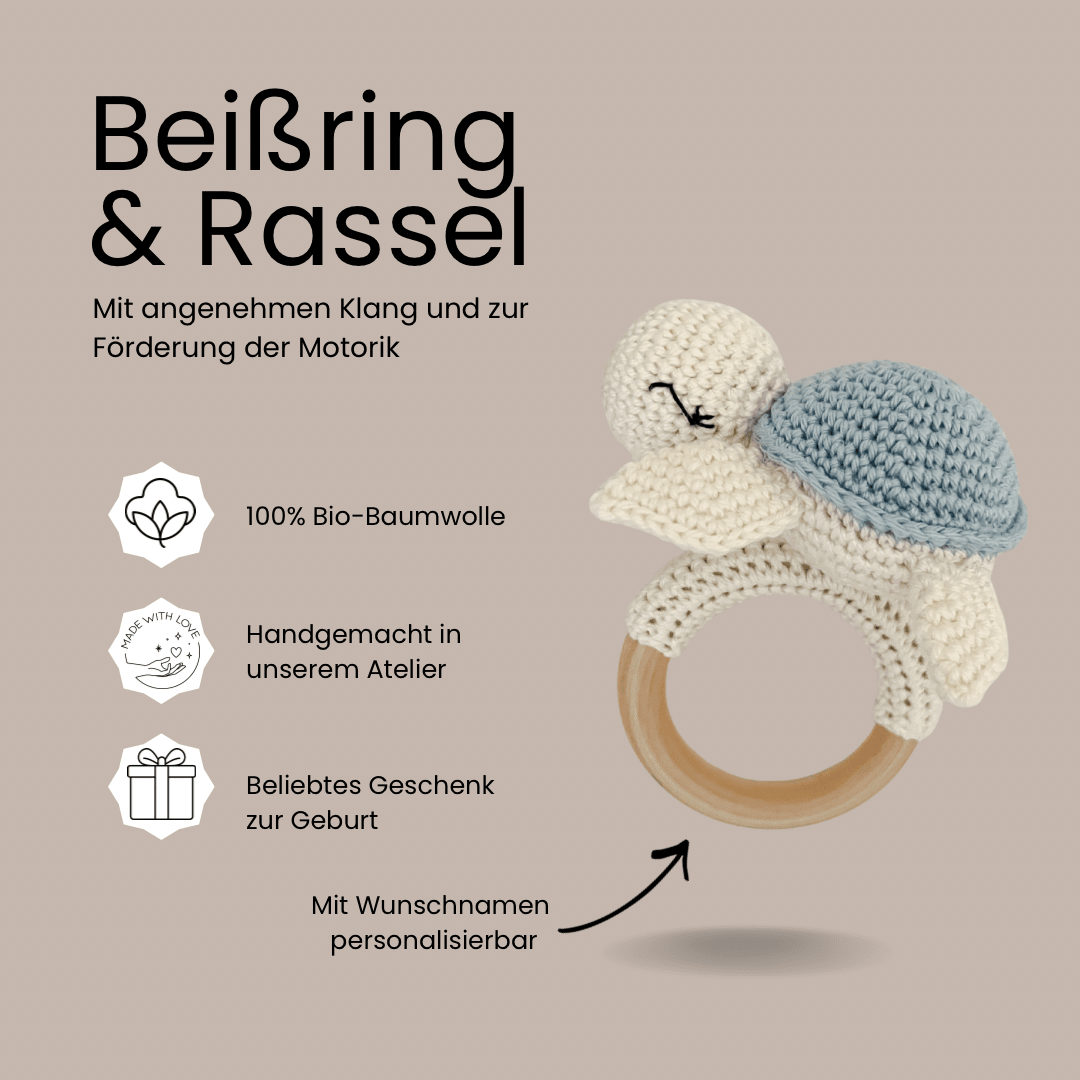 Set Schildkröte in zartem Blau - Kindesglueck Geschenksets für Babys