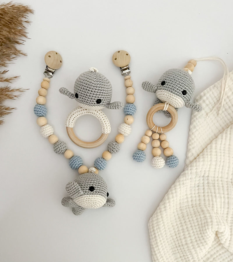 Set Wal in Blau - Kindesglueck Geschenksets für Babys