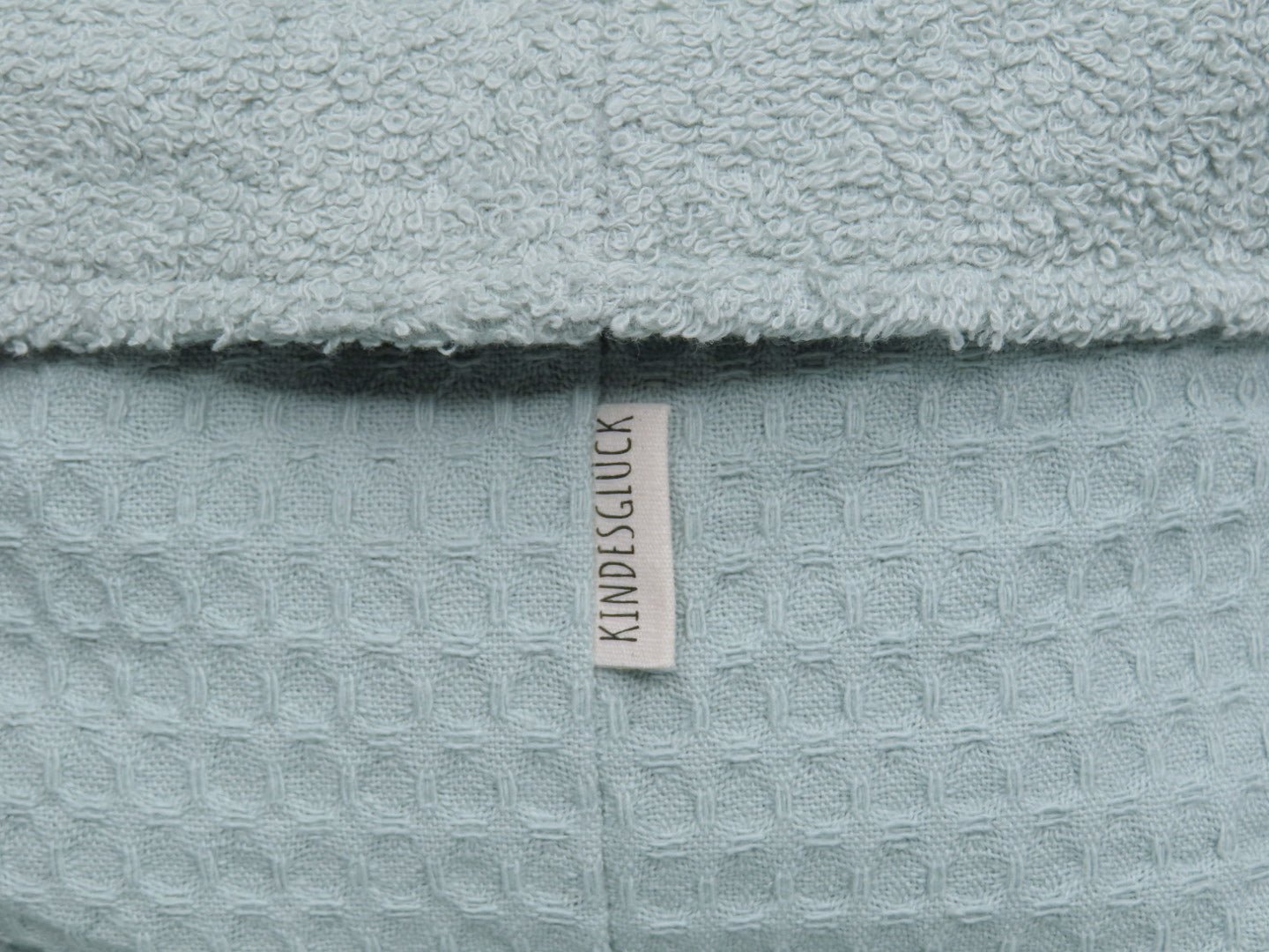 Wickelset „Pure Softness“ in soft mint – Wickelunterlage aus Waffelpique mit Bettschlange & Utensilos (inkl. gratis Wechselauflage) - Kindesglueck