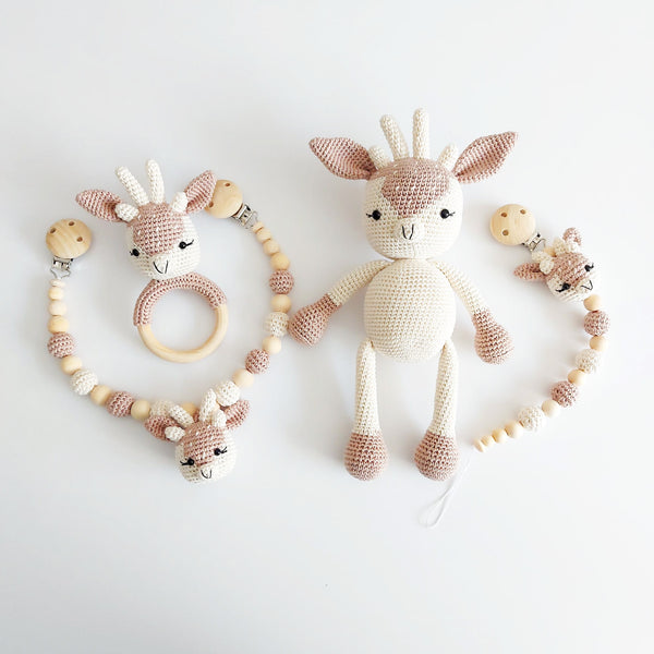 Newborn Set „little deer“ light beige